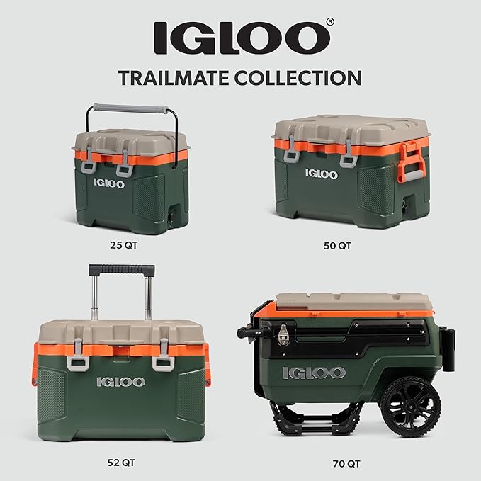 Igloo Trailmate Journey 70Qt Wheeled Cooler | Insulated Hard Shell Ice Chest