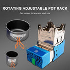 Multi-Fuel Fire-Powered Generator,Portable Charging Camp Stove,with Foldable Design