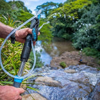 Trek Pole Water Filtration System Set – The Worlds First Trek/Hiking Pole & 2 Stage Water Purifier Removes Unwanted Particles - Ultralight Walking Stick with Water Filter