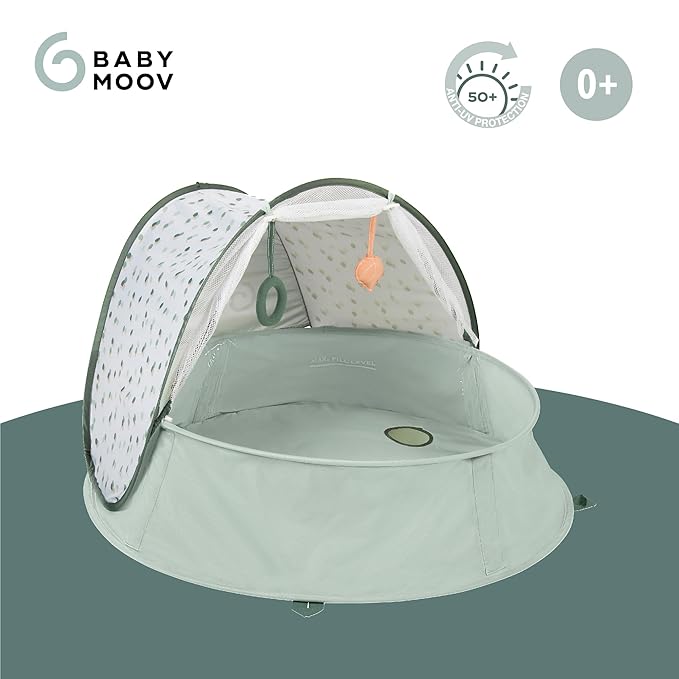 Babymoov Aquani 3-in-1 Infant & Baby Beach Tent & Pool, UV Protection Sunshade, Pop-Up Play Area & Portable Outdoor Paddling Pool, Provence