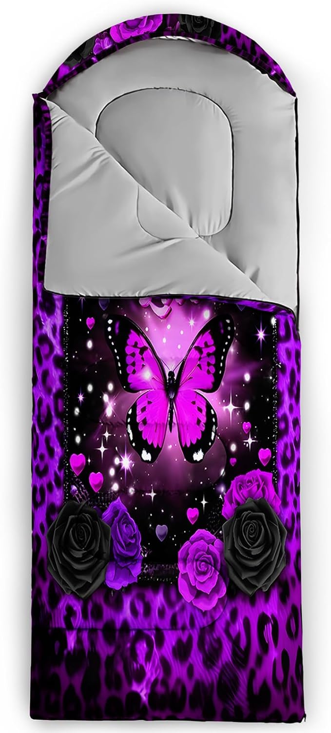 QOOMO Camping Sleeping Bags,3 Season Warm & Cool Weather,Lightweight,Waterproof Sleeping Bags for Adults & Kids,Traveling,and Outdoors,Camping Gear Equipment