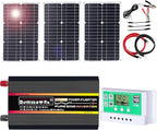 Complete 10000W Solar Panel Kit with Pure Sine Wave Inverter & 50A Charge Controller for Marine, RV(75W)
