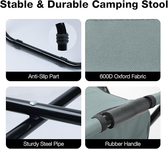 Portable Backpack Stool Cooler Chair for Adults, Folding Large 3 in 1 Multifunction Insulated Camping Seat Backpack Cooler Chair Heavy Duty 350lbs for Fishing Hunting, Gray