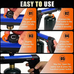 Torch Gun with One-Touch Max Fire, Safety Lock, Blow Torch Gun for BBQ, Grill, Charcoal Lighter, Cooking Flamethrower (Tank Not Included)
