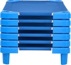 VEVOR Stackable Kiddie Cot, 6 Pack Portable Toddler Nap Cots, Standard Size 40" L x 23" W Daycare Cots for Kids, Preschool Classroom Daycare Beds for Sleeping, Resting, Naptime, Blue
