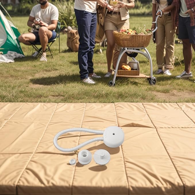 5 PCS Bungee Shock Cord Clip with Knobs, Pull Tie Down Tarp Canvas Knobs for Camping Tents Cargo Pool Awning Car Cover Holding Wire Hoses(White)