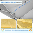EAGLE PEAK Pop Up Canopy Tent with Wheeled Carry Bag, 8 Stakes, 4 Ropes, 4 Weight Bags, Easy Set Up Tent Canopy, 12x12 ft, 144sqft of Shade, Beige