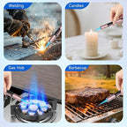 Torch Lighters Butane Lighter 2 Pack Windproof Adjustable Jet Flame Torch Lighter, Butane Refillable Gas Torch Lighter for Candles Grill BBQ Fireplaces Camping (Rose/Black)