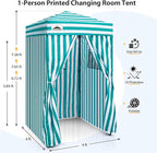 EAGLE PEAK Flex Ultra Compact 4x4 Pop-up Canopy, Sun Shelter, Changing Room, Portable Privacy Canopy Cabana for Pool, Fashion Photoshoots, or Camping, White/Light Blue
