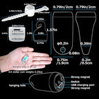 USB Mini LED Lantern, 2 Pack Waterproof EDC Keychain LED Flashlight for Camping, Type-C Rechargeable Battery Small Stick Lamp Puck Dog Collar Torch Light (Warm White+Red)