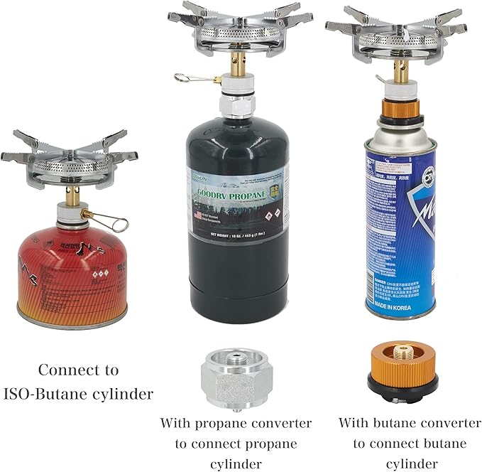 Multi-Fuel Propane/Butane/ISO-Butane 3 in 1 Small Camping Stove For Outdoor Cooking