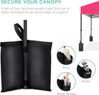 Best Choice Products 10x10ft Pop Up Canopy Tent, Outdoor Shade, 1 Person 1 Minute Set Up, Carry Case, 4 Weight Bags - Hot Pink