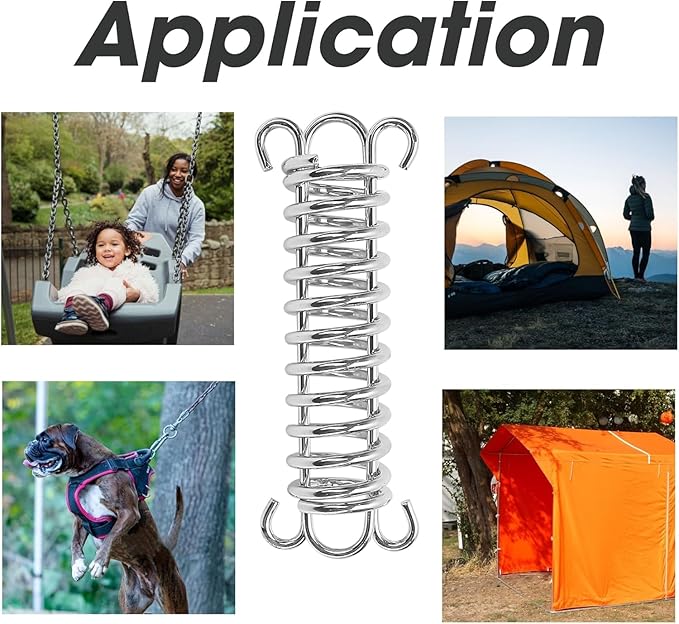 4Pcs Tent Spring Buckle,Heavy Duty Stainless Steel Awning Rope Tensioner, Tarps, Tents, Wire Racks Accessories