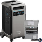Anker SOLIX F3800 Plus Portable Power Station and Transfer Switch Kit, 3,840Wh, 6,000W AC Output, 120V/240V, Generators for Home Use, Works with Generator, For Power Outages, RVs, and Emergencies