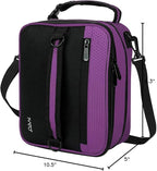 Tirrinia Expandable Insulated Lunch Bag for Men Women – Leakproof Reusable Cooler LunchBox for Kids & Adults with Shoulder Strap, Perfect for Work, School, Office, Travel,Purple
