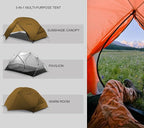 3F ULGEAR Floating Cloud 2 Tent Ultra Light 2 Person Camping Tent - Rainproof, Lightweight, 3/4 Season - Perfect for Backpacking and Outdoor Adventures
