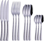 Flatware Sets 4pcs/Set Golden ?Portable Stainless Steel Cutlery Complete of Dining Tableware Kitchen Gadget Sets Dinner Forks Knives Spoon,