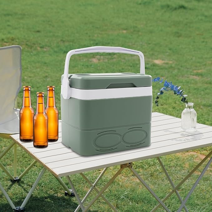 8.5 Liter Camping Cooler, Hard Ice Retention Cooler Lunch Box, Portable Small Insulated Cooler for Outdoor, Beach, Picnic, Travel