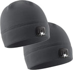 POWERCAP LED Hat Light 150 Lumens Rechargeable Fleece Beanie with Bright Built-in Headlamp Waterproof LED Warm One Size Cap