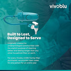 VivoBlu Core Family Filter Emergency Water Filtration System: Gravity Water Filter for Camping, Backpacking, and Hiking - Travel Filter for Purification Outdoors or in Emergencies