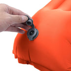 Camping Sleeping Pad Mat Foot Press Inflatable Cushion Mattress, Durably 40D Nylon TPU Laminate, Lightweight 700g, Compact Folding Size for Tent Hiking Travel (Orange)