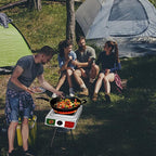 Vivicreate 10000 BTU Single Burner Propane Gas Stove Outdoor Camping Cooker Portable Stainless Steel Cooktop with Hose for BBQ Frying Boiling High BTU Estufa Portátil Fogón de Gas
