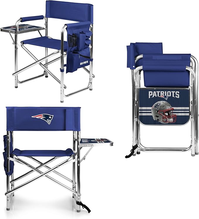 Picnic TIME NFL Unisex-Adult NFL Sports Chair with Side Table, Beach Chair, Camp Chair for Adults
