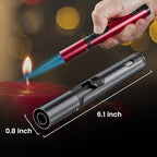 Urgrette 2 Pack Butane Torch Lighter, 6-inch Refillable Pen Lighter Adjustable Jet Flame Butane Lighter for Grill BBQ Candle Camping (Gas Not Included) Raven & Ruby