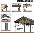 Portable Outdoor Camping Table, Oversize Aluminum Roll Up Lightweight Folding Table for Picnic, Barbecue, Beach, Tailgating, Party, Backyard, Indoor and Outdoor, Stable and Durable