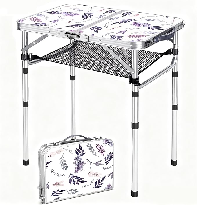 Folding TV Trays Foldable Dinner Tray Table Adjustable Height Food Snack Eating Couch Side Table Study Aluminum Portable Sofa Tray End Table for Outdoor Indoor Camp Pinic Bed Couch Living Room