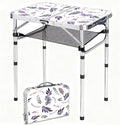 Folding TV Trays Foldable Dinner Tray Table Adjustable Height Food Snack Eating Couch Side Table Study Aluminum Portable Sofa Tray End Table for Outdoor Indoor Camp Pinic Bed Couch Living Room