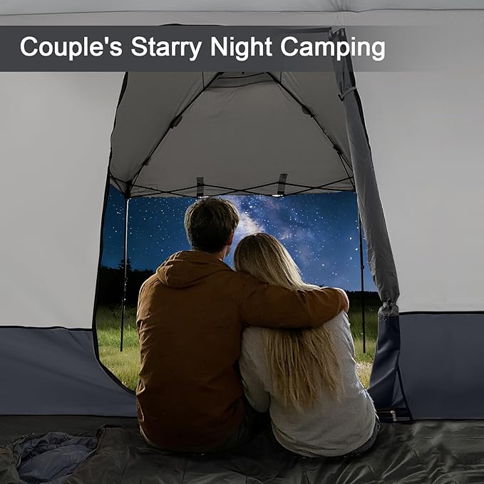 KAMPKEEPER Canopy Side Tent, Camping Canopy Tent for 10x10 Pop Up Canopies, Cube Tents, Gazebo Room Compatible with 10' Wide Canopies(Canopy Not Included)