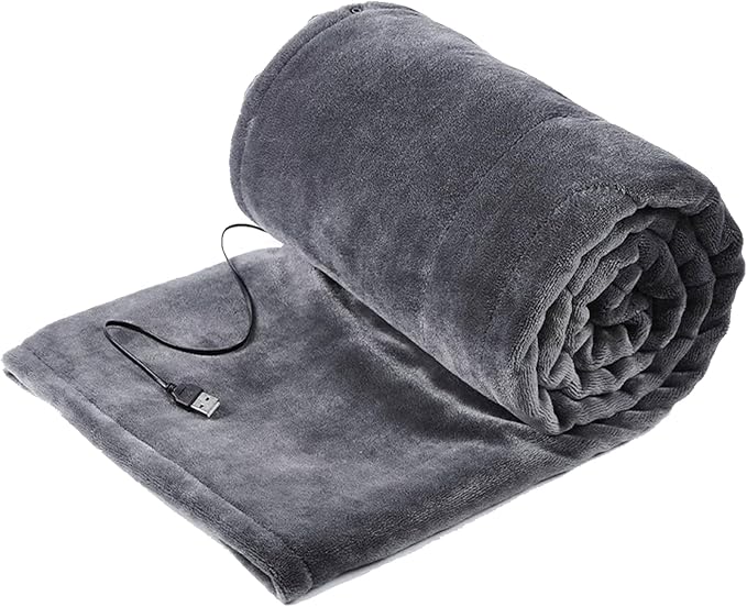 Heated Sleeping Bag Liner for Camping - Heated Blanket for Camping Portable Heating Sleeping Bag Pad 3 Adjustable Temperature Levels with 9 Heating Zones for Cold Weather Backpacking or Hiking