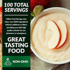 Valley Food Storage Apple Creamy Wheat | 100 Serving Emergency Breakfast Food Supply, 10-Bag Bucket | 25 Year Shelf Life | Survival Meals for Long Term Food Storage, Camping & Prepper Supplies