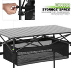 Outdoor Folding Portable Picnic Camping Table, Aluminum Roll-up Table with Easy Carrying Bag, with Mesh Storage Bag for Indoor,Outdoor,Camping, Beach,Backyard, BBQ, Party, Patio, Picnic(medium)