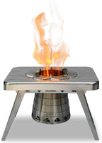 nCamp 4 Piece Outdoor Camping Cooking Stove Prep Surface Set with Carrying Case for Hiking and Backpacking