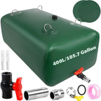 400 L/105.7 Gallon Water Storage Bladder, Foldable Portable Water Bladder Tank, Large Capacity Water Container, Water Bag for RV, Truck, Camping, Emergency & Outdoor Use