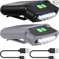 Mudder LED Clip on Cap Lights USB Rechargeable Cap Flashlight Clip Waterproof Ultra Bright Hat Flashlight Headlamp for Fishing Camping Hand Work
