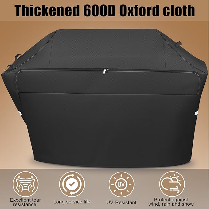 QuliMetal Grill Cover for Traeger Timberline XL TBB01RLG, Ironwood XL TFB93RLG Wood Pellet Grills - Heavy Duty Waterproof Fade Resistant Full-Length Grill Cover for Traeger Cover BAC639 BAC647