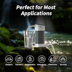 Portable Water Filter Pump,Camping Water Filter High-Volume Portable Purification Filter for Backpacking, Hiking, Emergency Preparedness,Camping