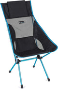 Helinox Sunset Chair Lightweight High-Back Collapsible Camping Chair Black, 3.4Ibs Outdoor Chairs, Picnic Chair, Portable Camping Chair, with Side Pockets