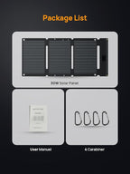 AFERIY 30W ETFE Solar Panel Charger, Up to 25% Conversion Efficiency for Solar Generator, with Fold Adjustable Kickstand for Camping, Outdoor, RVs, Home Use
