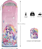 HOSIMA Dear Hunting Pattern Cold Weather Sleeping Bags for Kids Adults,Black Light Weight Waterproof Sleeping Bags for Outdoors Hiking.