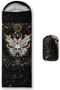 HOSIMA Butterfly Sleeping Bags for Adults and Kids for Camping,Black Gothic Ultralight Sleeping Bag for Cold Weather Summer.