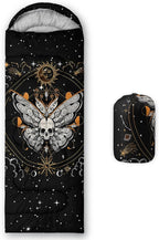HOSIMA Butterfly Sleeping Bags for Adults and Kids for Camping,Black Gothic Ultralight Sleeping Bag for Cold Weather Summer.