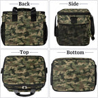 Leakproof Reusable Insulated Cooler Lunch Bag Army Camouflage Camo Pattern Picnic Lunch Box for Women Men Cooler Tote Office Work Camping Beach 24 Can 15L