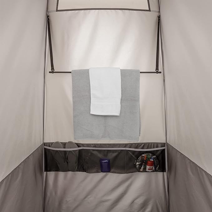 Bushnell Shower Tent with Instant Setup Technology | Shield Series 2 Room Shower Tent for Family Camping, Hunting, Hiking | Solar Water Reservoir Included