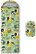 Kids Sleeping Bag for Boys Girls,Blue Ripples Print-Lightweight Warm Portable Outdoor Indoor-Waterproof Cold Weather Resistant Sleeping Bag for Camping Hiking