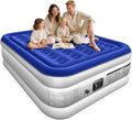 Queen Air Mattress with Built in Pump 18"Raised Inflatable Mattress Queen Airbed Blow Up Mattress Luxurious Comfort for Home and Guests 80"*60"*18"Air Bed 3 Mins Fast Inflate/Deflate 660lbs Max