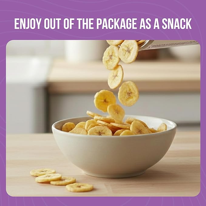 Augason Farms Sweetened Banana Chips Emergency Food Supply, 31 Servings, 10 Year Shelf Life, Great for Cooking, Baking, and Snacks - Dehydrated Meals, Survival Food Camping Essentials Can